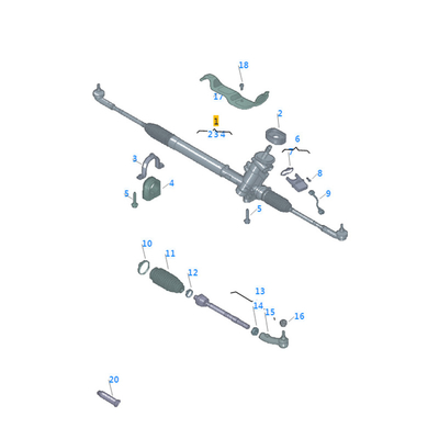 SENP Auto Steering Parts Steering Gear Rack For SEAT 055 OEM 6Q1 423 BL LHD OEM Size