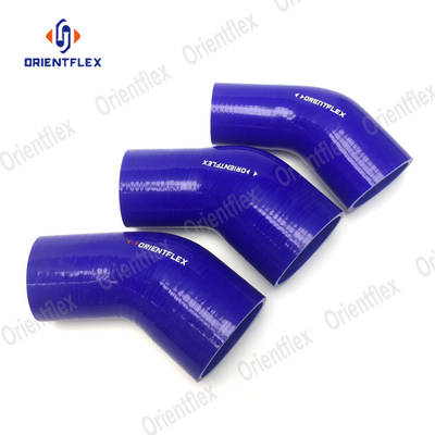 Silicone + Polyester / Aramid / Fiberglass 4.5 Ply 45 Degree 4 To 3 2 4 Inch Silicone Hose Reducer Coupling